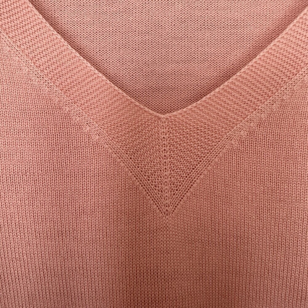 NWT Banana Republic 100% Merino Wool Vneck Sweater Women XS Light Weight Pink - Picture 5 of 12